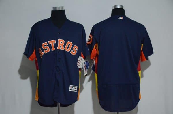 Houston Astros Majestic Alternate Navy Flex Base Authentic Collection Stitched Jersey