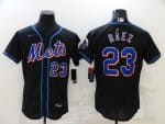 New York Mets #23 Javier B¨¢ez Black Flex Base Stitched Jersey