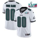 Philadelphia Eagles Custom White Super Bowl LVII Patch Vapor Untouchable Limited Stitched Jersey