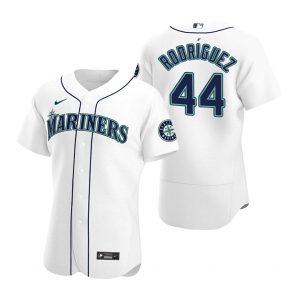 Seattle Mariners #44 Julio Rodr¨ªguez White Flex Base Stitched Jersey