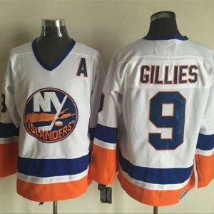 Islanders #9 Clark Gillies White CCM Throwback Stitched Jersey