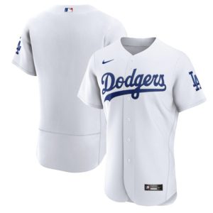 Los Angeles Dodgers Blank White Flex Base Sttiched Jersey