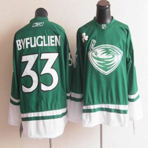 Thrashers St. Patty's Day #33 Dustin Byfuglien Green Stitched Jersey