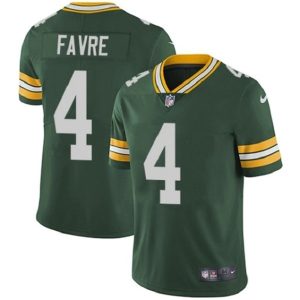 Green Bay Packers #4 Brett Favre Green Stitched Jersey