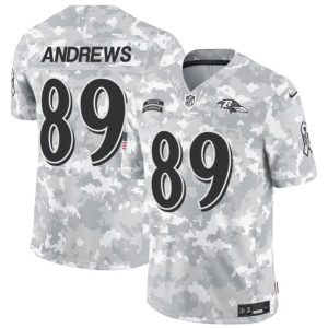 Baltimore Ravens #89 Mark Andrews 2024 F.U.S.E. Arctic Camo Salute To Service Limited Stitched Jersey