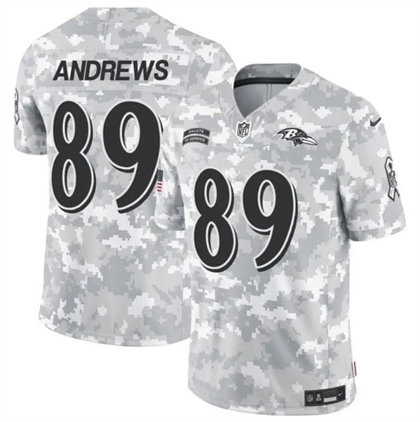 Baltimore Ravens #89 Mark Andrews 2024 F.U.S.E. Arctic Camo Salute To Service Limited Stitched Jersey