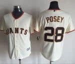 Giants #28 Buster Posey Cream New Cool Base Stitched Jersey