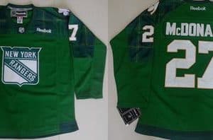 Rangers #27 Ryan McDonagh Green St. Patrick's Day New Stitched Jersey