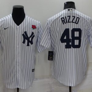 New York Yankees #48 Anthony Rizzo White Cool Base Stitched Baseball Jersey
