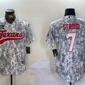 Houston Texans #7 C.J. Stroud 2024 Arctic Camo Salute To Service Stitched Jersey
