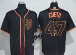 Giants #47 Johnny Cueto Black New Cool Base Alternate Stitched Jersey