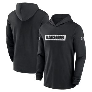 Las Vegas Raiders Black Sideline Performance Hoodie