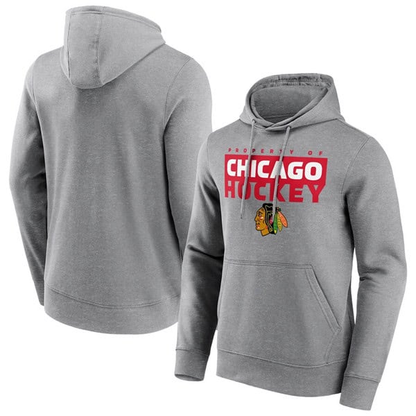Chicago Blackhawks Grey Gain Ground Hoodie
