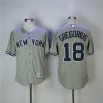 New York Yankees #18 Didi Gregorius Gray Cool Base Stitched Jersey