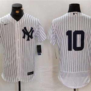 New York Yankees #10 Phil Rizzuto White Flex Base Stitched Jersey