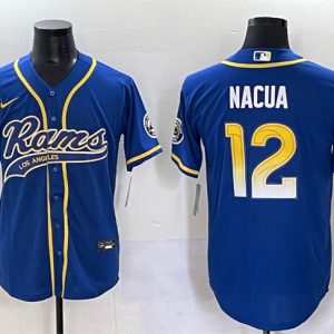 Los Angeles Rams #12 Puka Nacua Royal Cool Base Stitched Jersey