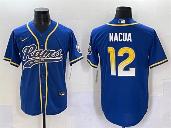 Los Angeles Rams #12 Puka Nacua Royal Cool Base Stitched Jersey