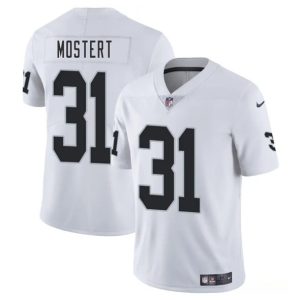 Las Vegas Raiders #31 Raheem Mostert White 2025 Vapor Stitched Jersey