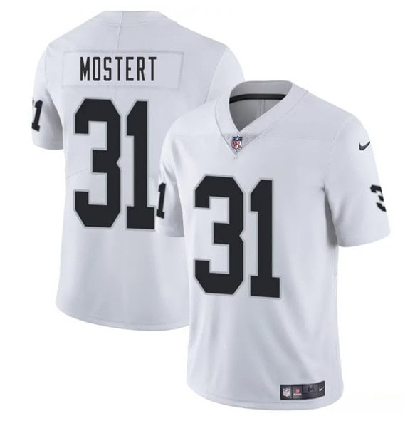 Las Vegas Raiders #31 Raheem Mostert White 2025 Vapor Stitched Jersey