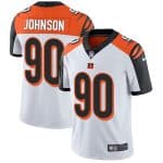 Bengals #90 Michael Johnson White Vapor Stitched Football Jersey