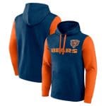 Chicago Bears Navy Orange Fleece Pullover Hoodie