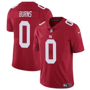New York Giants #0 Brian Burns Red Vapor Untouchable Limited Stitched Jersey