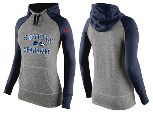 Nike Seattle Seahawks Performance Hoodie Grey Dark Blue_2