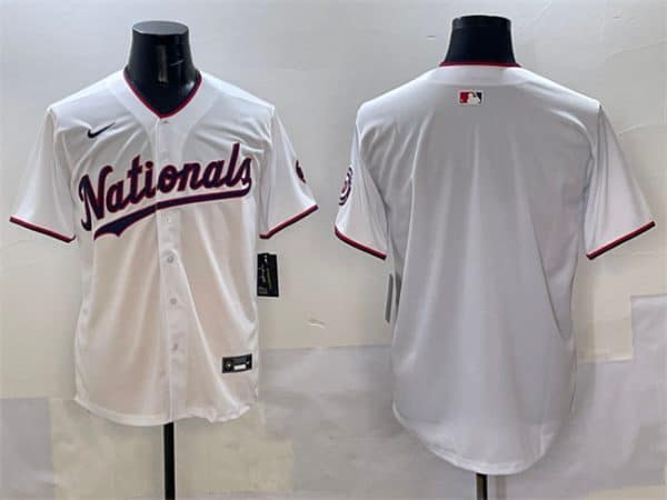 Washington Nationals Blank White Limited Stitched Jersey