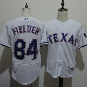 Rangers #84 Prince Fielder White Flexbase Authentic Collection Stitched Jersey