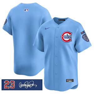 Chicago Cubs Blank Blue 'Ryne Sandberg Tribute' Vapor Limited V3 Stitched Jersey