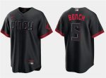 Cincinnati Reds #5 Johnny Bench Black 2023 City Connect Cool Base Stitched Jersey