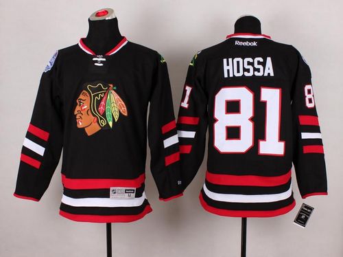 Blackhawks #81 Marian Hossa Black 2014 Stadium Series Stitched Jersey