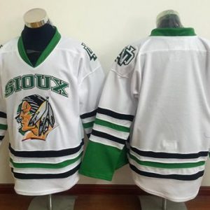 Blackhawks Blank White Sioux Stitched Jersey