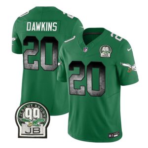 Philadelphia Eagles #20 Brian Dawkins Green 2023 F.U.S.E. Throwback Vapor Untouchable Limited Stitched Jersey