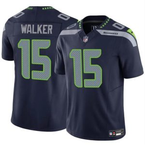 Seattle Seahawks #15 P.J. Walker Navy 2024 F.U.S.E Vapor Limited Stitched Jersey