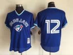 Toronto Blue Jays #12 Roberto Alomar Mitchell And Ness Royal Blue Throwback Stitched Jersey