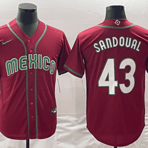 Mexico #43 Patrick Sandoval 2023 Red World Classic Stitched Jersey