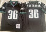 Philadelphia Eagles #36 Brian Westbrook Black Throwback Stitched Football Jersey