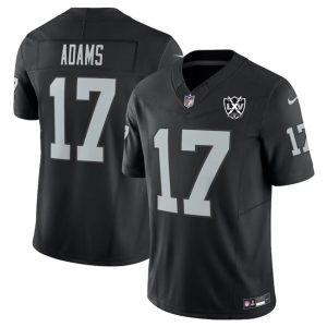 Las Vegas Raiders #17 Davante Adams Black 2024 F.U.S.E 65th Anniversary Patch Vapor Stitched Jersey