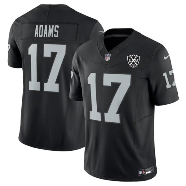 Las Vegas Raiders #17 Davante Adams Black 2024 F.U.S.E 65th Anniversary Patch Vapor Stitched Jersey
