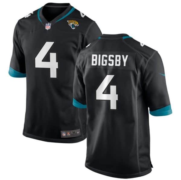 Jacksonville Jaguars #4 Tank Bigsby Black Stitched Jersey