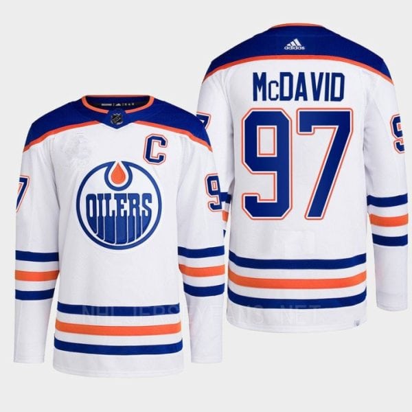Edmonton Oilers #97 Connor McDavid White Adidas Away Stitched Jersey