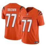 Cincinnati Bengals #77 Trent Brown Orange 2024 F.U.S.E. Vapor Untouchable Limited Stitched Jersey