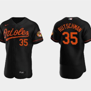 Baltimore Orioles #35 Adley Rutschman Black Flex Base Stitched Jersey