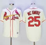Cardinals #25 Mark McGwire Cream New Cool Base Stitched Jersey