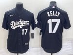 Los Angeles Dodgers #17 Joe Kelly Black Cool Base Stitched Baseball Jersey