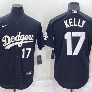 Los Angeles Dodgers #17 Joe Kelly Black Cool Base Stitched Baseball Jersey