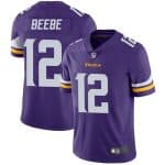 Minnesota Vikings #12 Chad Beebe Purple Vapor Untouchable Limited Stitched Jersey