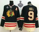 Blackhawks #9 Bobby Hull Black 2015 Winter Classic 2015 Stanley Cup Stitched Jersey