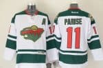Wild #11 Zach Parise White Stitched Jersey